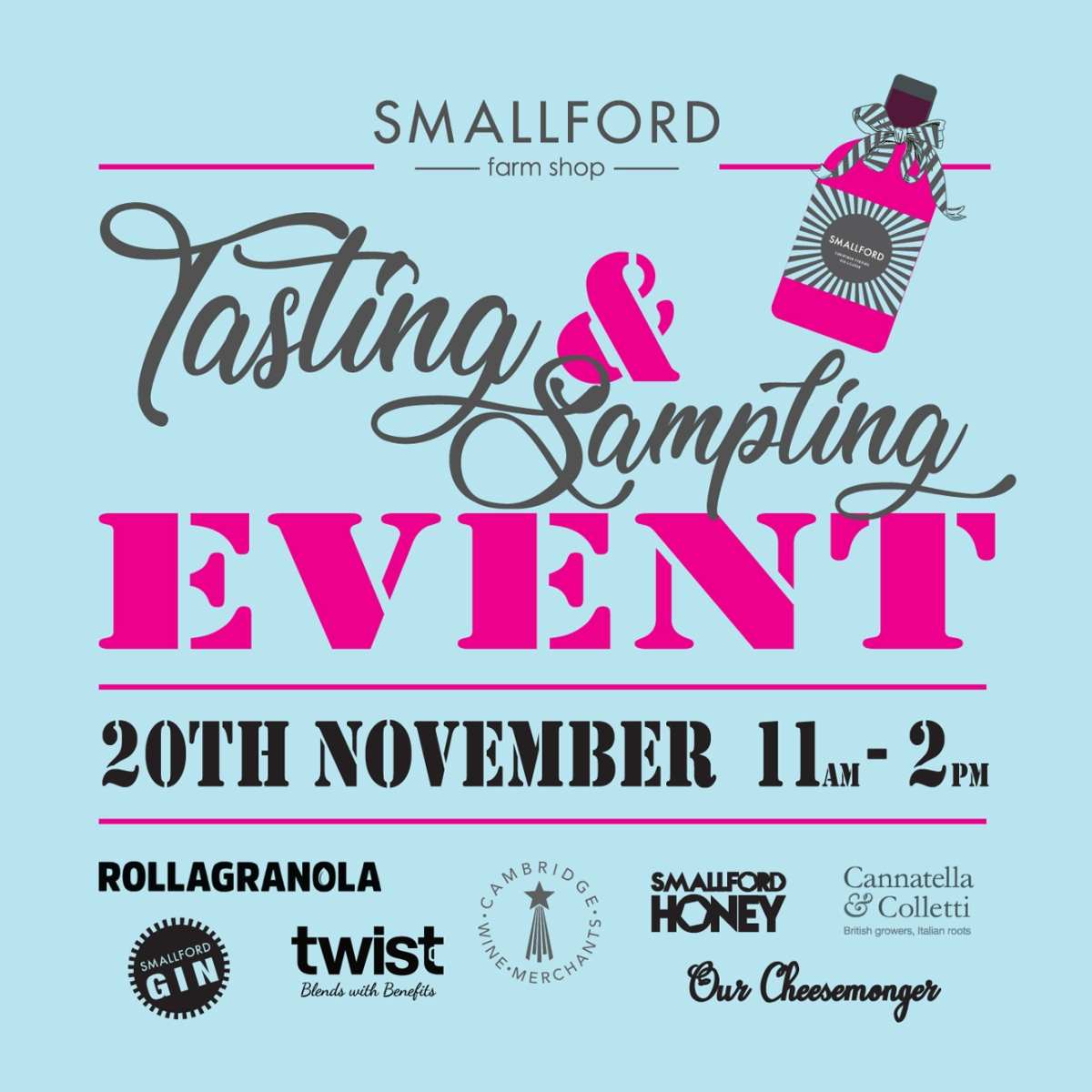 Tasting event, Saturday 20TH NOV 11AM till 2PM Photograph