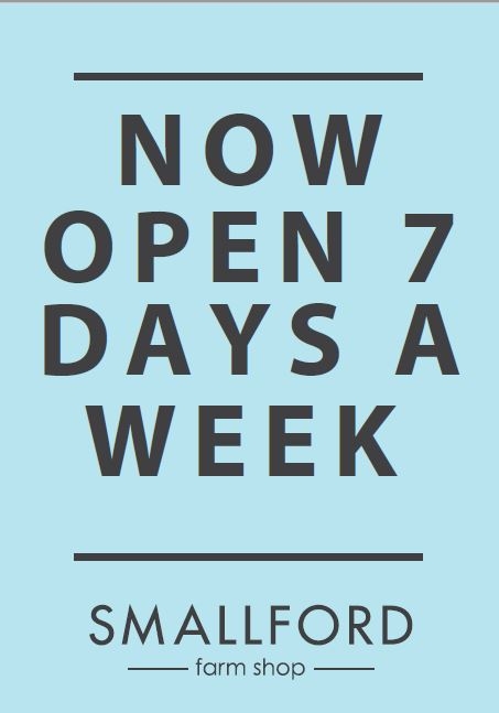 We are now open 7 days a week! Photograph
